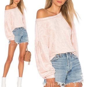 FREE PEOPLE • Milan Pullover Sweater Blush Pink